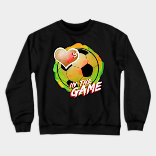 Soccer - Hearts In The Game - Dirty Yellow Crewneck Sweatshirt